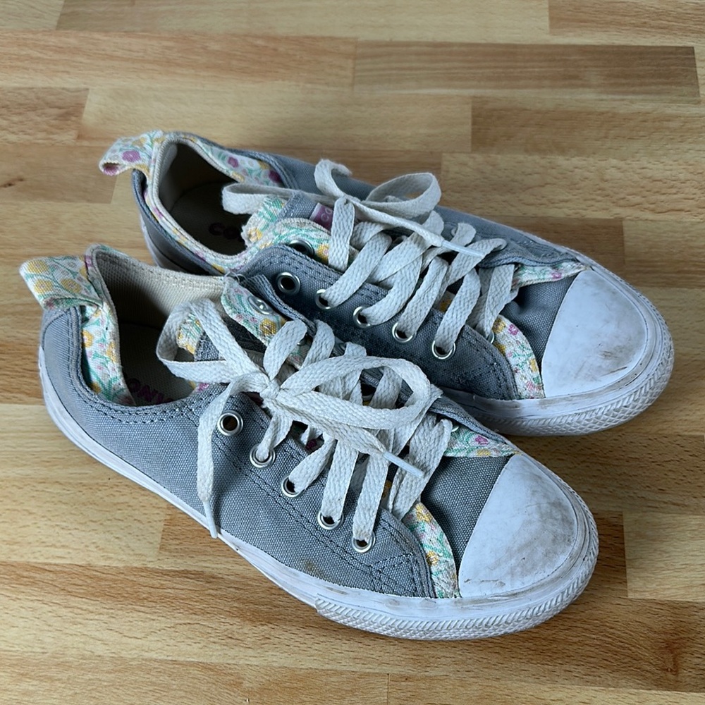 Converse Gray and White Classic Sneakers